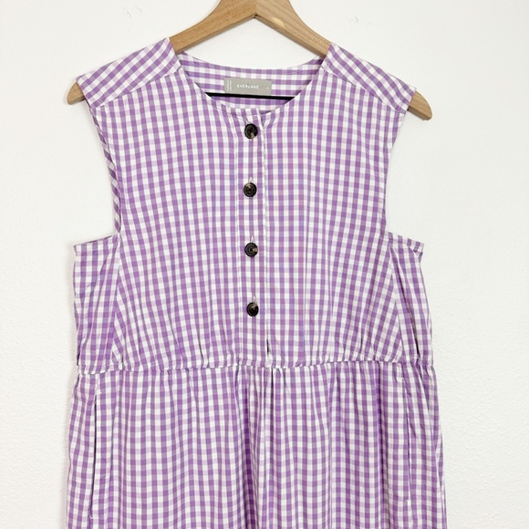 NEW Everlane The Tiered Gingham Midi Dress Size Small - Picture 7 of 15